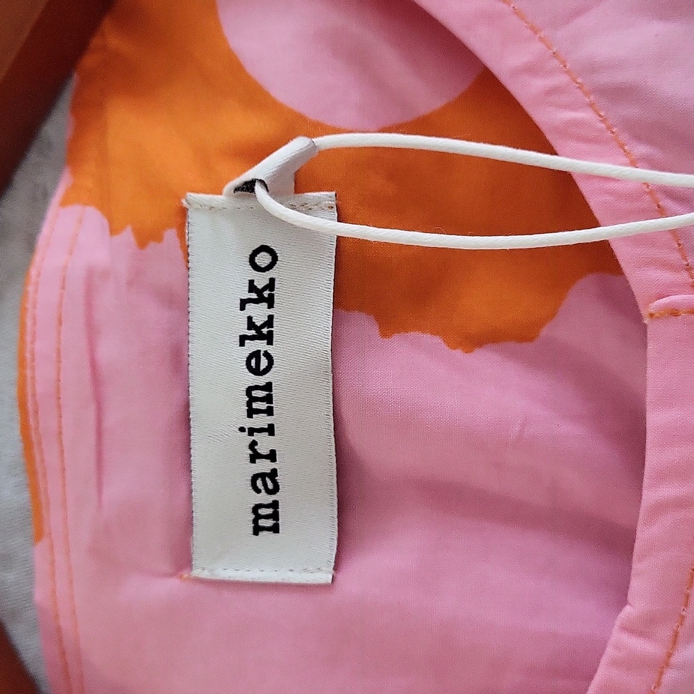 NWT Marimekko Pink and Orange Floral Top Size Large - Picture 3 of 8